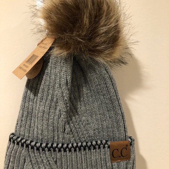 NWT C.C brand Beanie with Pom - Picture 1 of 2